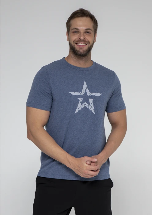 Купить футболка мужская «звезда» голубая в интернет-магазине ArmRus по выгодной цене. - изображение 4