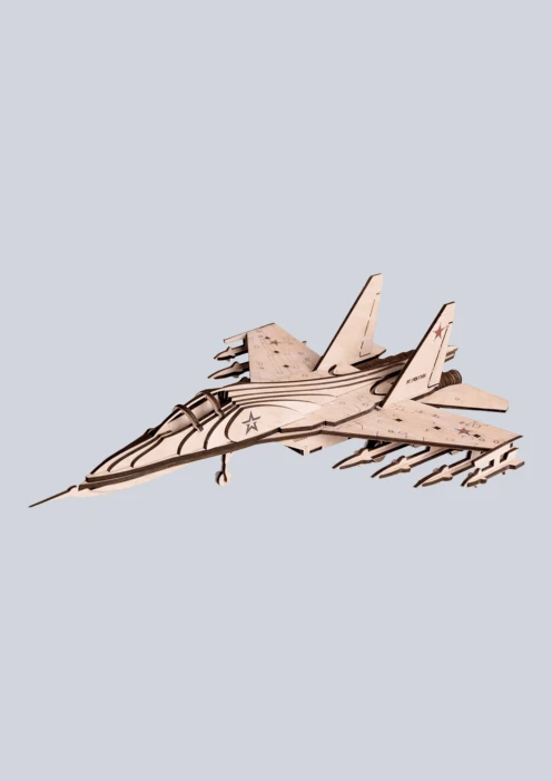 Купить игрушка-конструктор из дерева российский истребитель су-30 «армия россии» 103 детали в интернет-магазине ArmRus по выгодной цене. - изображение 1