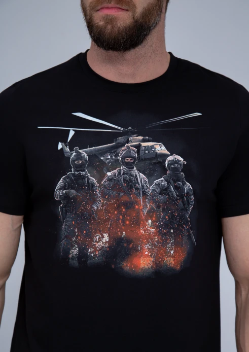 Купить футболка с эмблемой «ссо» 3 бойца черная в интернет-магазине ArmRus по выгодной цене. - изображение 4