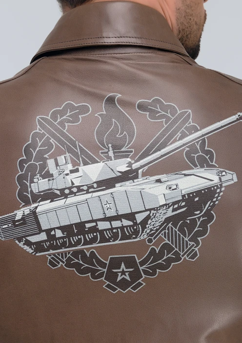Купить куртка пилот кожаная «св» бежевая в интернет-магазине ArmRus по выгодной цене. - изображение 6