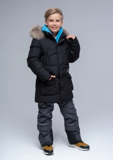 Куртка-парка утепленная детская «Армия России» черная: купить в интернет-магазине «Армия России