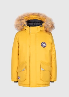  Куртка-парка утепленная для мальчика «Вежливые мишки» желтая: купить в интернет-магазине «Армия России