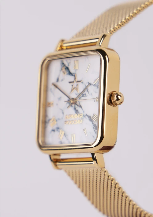 Купить часы женские «charm» кварцевые золотистые с мрамором в интернет-магазине ArmRus по выгодной цене. - изображение 5
