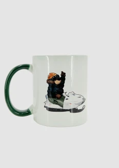 Кружка-хамелеон керамическая «Медведь на снегоходе» 320 мл: купить в интернет-магазине «Армия России