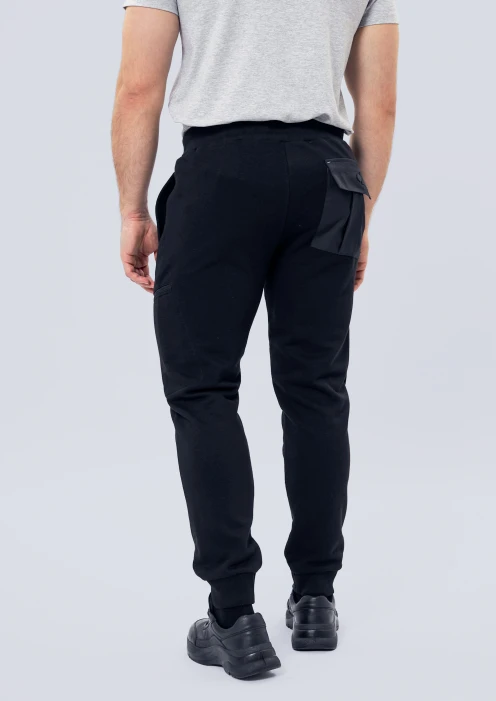 Купить брюки трикотажные «армия россии» черные с карманом карго в интернет-магазине ArmRus по выгодной цене. - изображение 2