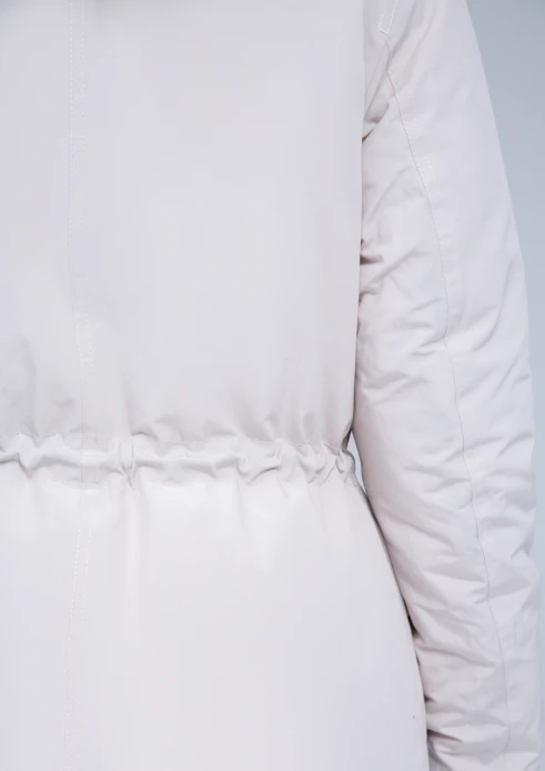 Купить куртка утепленная женская (натуральный мех енота) белая в Москве с доставкой по РФ - изображение 17