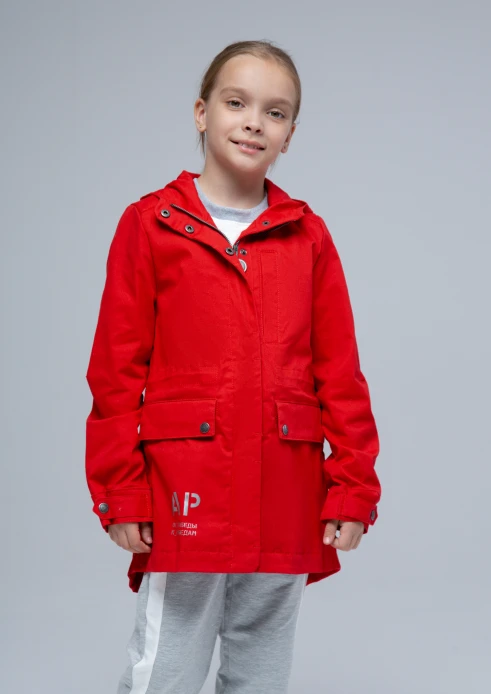 Купить куртка-парка детская «от победы к победам» красная в интернет-магазине ArmRus по выгодной цене. - изображение 5