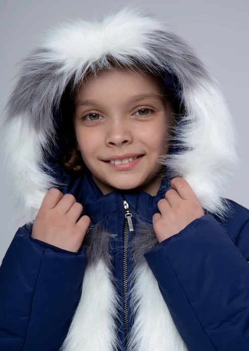 Купить куртка-парка утепленная для девочки «армия россии» синяя в интернет-магазине ArmRus по выгодной цене. - изображение 7