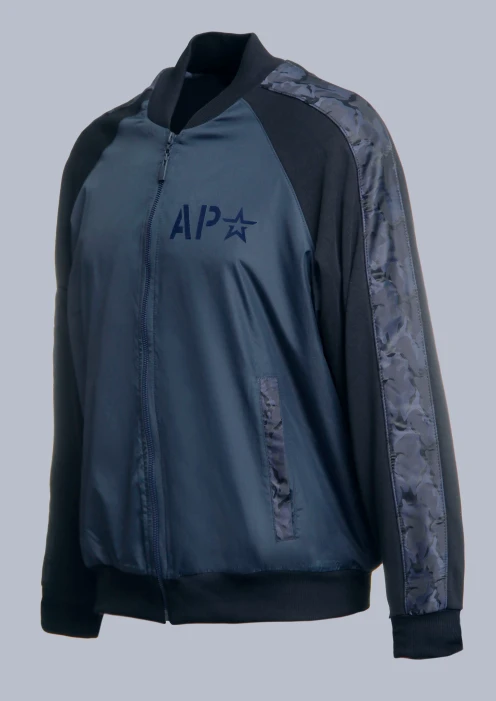 Купить куртка-бомбер мужская «ар» темно-синяя в интернет-магазине ArmRus по выгодной цене. - изображение 3
