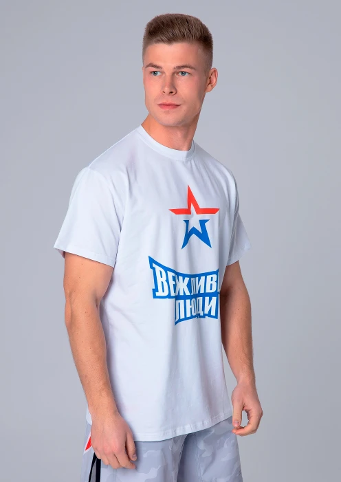 Купить футболка «вежливые люди» с сине-красной звездой в интернет-магазине ArmRus по выгодной цене. - изображение 3
