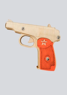 Игрушка-резинкострел пистолет из дерева «ПМ» с мишенями: купить в интернет-магазине «Армия России