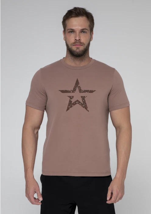 Купить футболка мужская «звезда» бежевая в интернет-магазине ArmRus по выгодной цене. - изображение 3