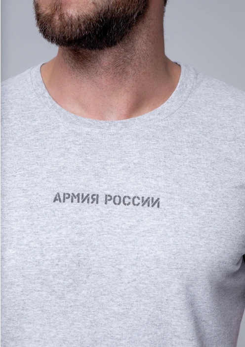 Купить футболка «армия россии» серый меланж в интернет-магазине ArmRus по выгодной цене. - изображение 5