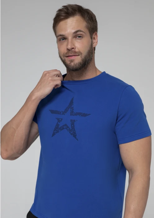 Купить футболка мужская «звезда» синяя в интернет-магазине ArmRus по выгодной цене. - изображение 5