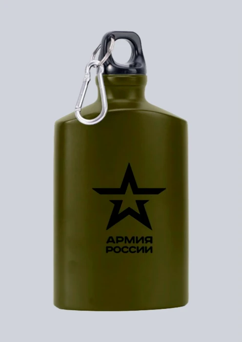 Купить бутылка металлическая для воды «армия россии» 500мл хаки по выгодной цене. - изображение 1