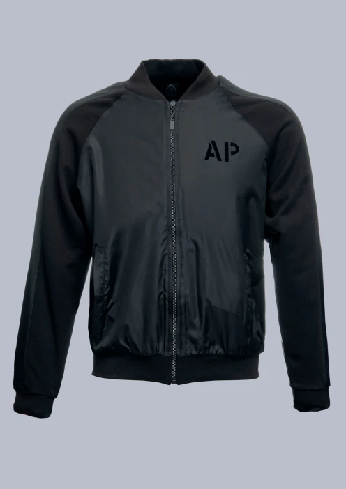 Купить куртка-бомбер мужская «ар» черная в интернет-магазине ArmRus по выгодной цене. - изображение 1