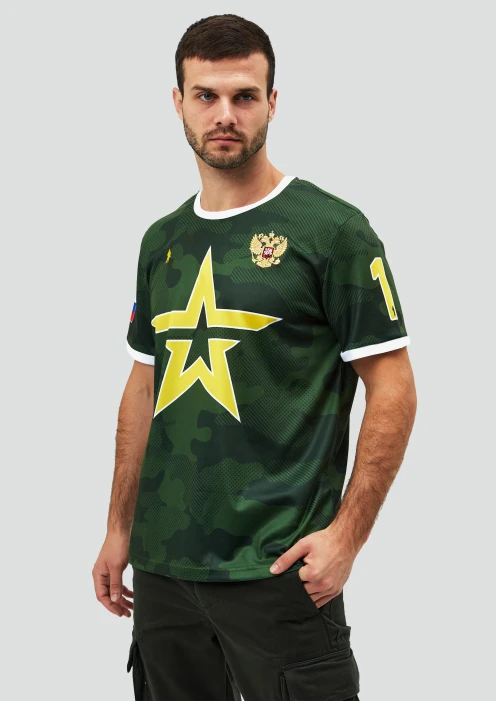 Купить футболка спортивная «первый» зеленый камуфляж в интернет-магазине ArmRus по выгодной цене. - изображение 1