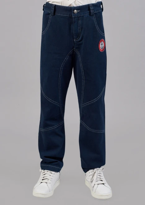 Купить джинсы для мальчика «армия россии» синие в интернет-магазине ArmRus по выгодной цене. - изображение 1