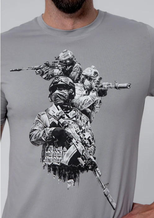 Купить футболка «ссо» 3 бойца серая в интернет-магазине ArmRus по выгодной цене. - изображение 6
