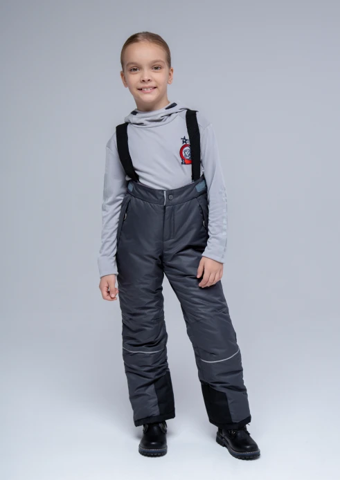 Купить брюки утепленные детские «от победы к победам» темно-серые в интернет-магазине ArmRus по выгодной цене. - изображение 1