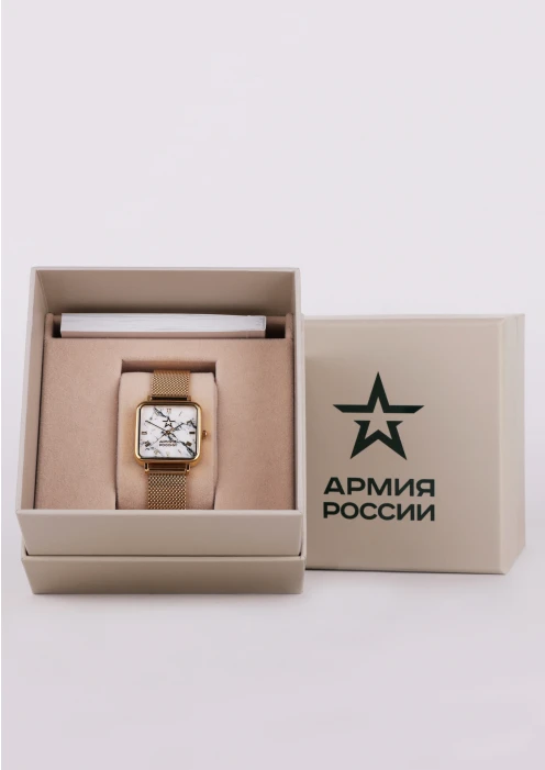 Купить часы женские «charm» кварцевые золотистые с мрамором в интернет-магазине ArmRus по выгодной цене. - изображение 2