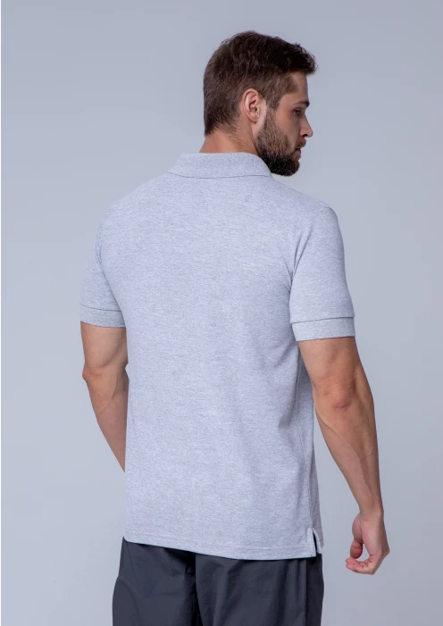 Купить футболка-поло пике мужская «звезда» серый меланж в интернет-магазине ArmRus по выгодной цене. - изображение 2