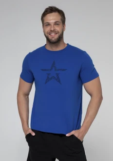 Футболка мужская «Звезда» синяя: купить в интернет-магазине «Армия России