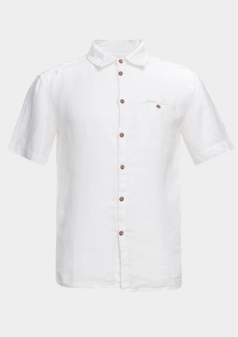 Купить рубашка мужская белая с коротким рукавом в интернет-магазине ArmRus по выгодной цене. - изображение 1