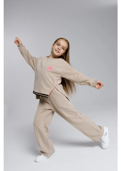 Купить костюм (свитшот + брюки) для девочек «якорь» латте в интернет-магазине ArmRus по выгодной цене. - изображение 31