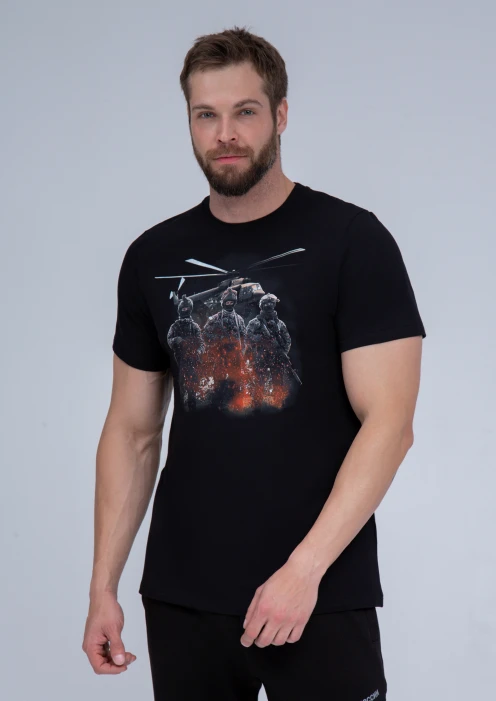 Купить футболка с эмблемой «ссо» 3 бойца черная в интернет-магазине ArmRus по выгодной цене. - изображение 3
