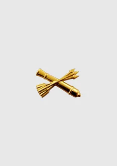 Петличный знак металлический золотистого цвета с клямером ПВО: купить в интернет-магазине «Армия России