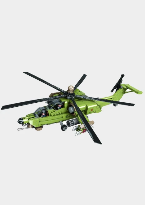 Купить конструктор боевой вертолет 908 деталей в интернет-магазине ArmRus по выгодной цене. - изображение 1