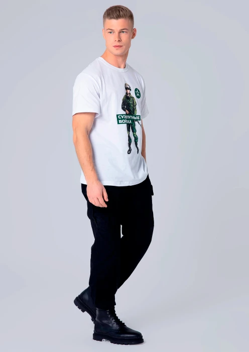 Купить футболка «сухопутные войска» с бойцом белая в интернет-магазине ArmRus по выгодной цене. - изображение 4