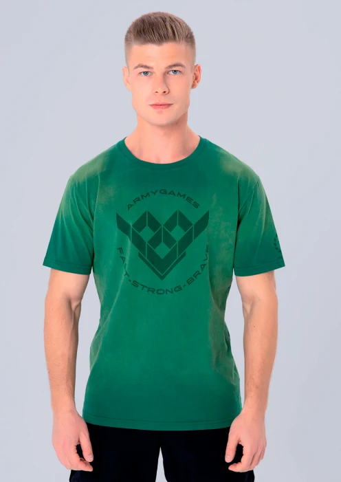 Купить футболка мужская «army games» зеленая в интернет-магазине ArmRus по выгодной цене. - изображение 1