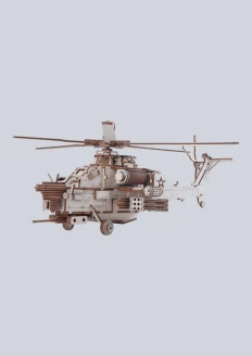 Игрушка-конструктор из дерева ударный боевой вертолет «Армия России» 241 деталь: купить в интернет-магазине «Армия России