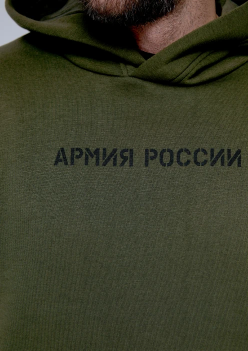 Купить толстовка (худи) мужская «армия россии» хаки с велкро в интернет-магазине ArmRus по выгодной цене. - изображение 8