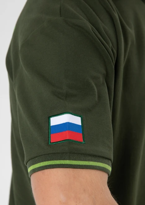 Купить рубашка-поло мужская army games, цвет хаки в интернет-магазине ArmRus по выгодной цене. - изображение 6