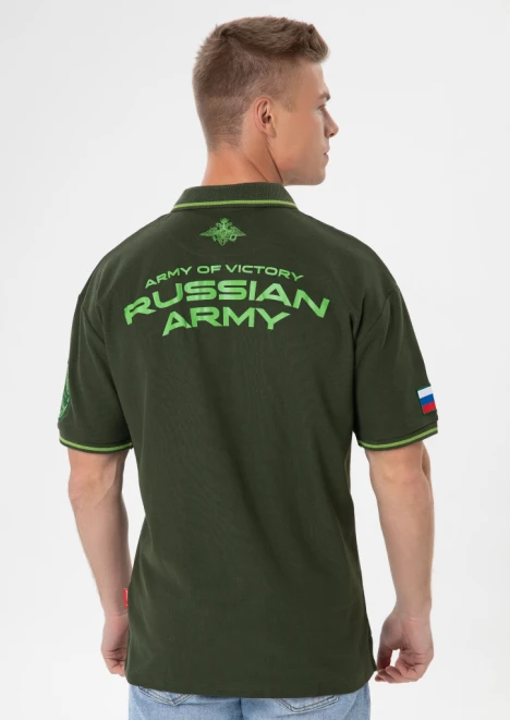 Купить рубашка-поло мужская army games, цвет хаки в интернет-магазине ArmRus по выгодной цене. - изображение 2