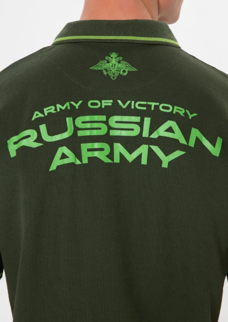 Купить рубашка-поло мужская army games, цвет хаки в интернет-магазине ArmRus по выгодной цене. - изображение 5