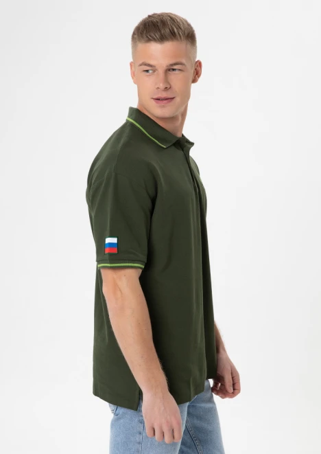 Купить рубашка-поло мужская army games, цвет хаки в интернет-магазине ArmRus по выгодной цене. - изображение 4